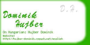 dominik hujber business card